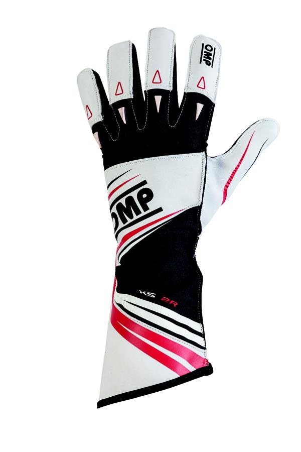 KS-2R Handschuh OMP, weiss/rot/schwarz