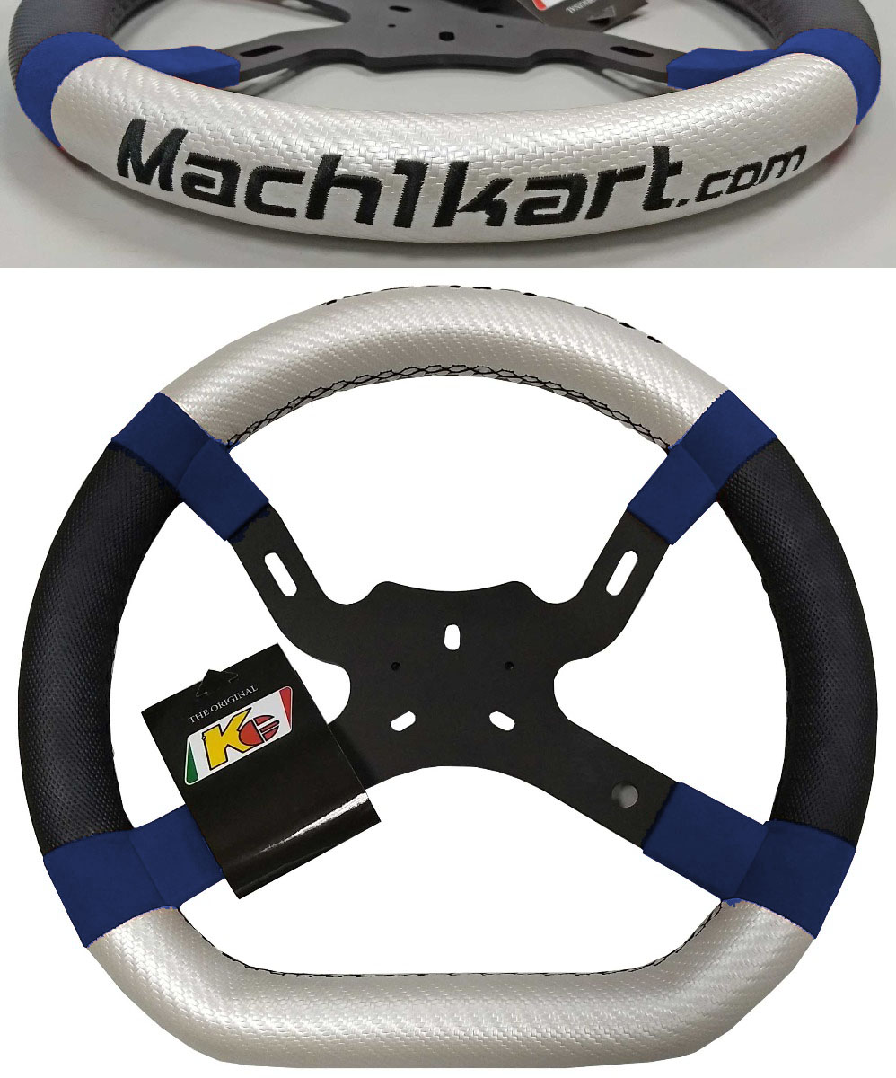 Lenkrad KG flat-top &amp;#248; 345mm blau, MACH1