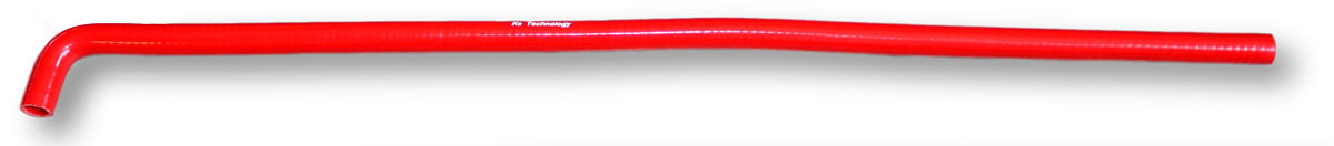 Wasserschlauch Silikon rot, 1x 90&amp;#176; Winkel, &amp;#216;18x1000mm