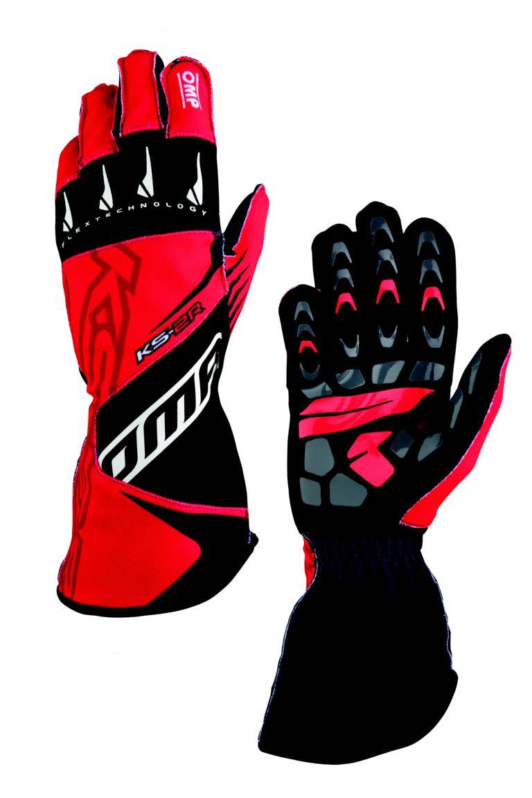 KS-2R Handschuh OMP, rot/schwarz