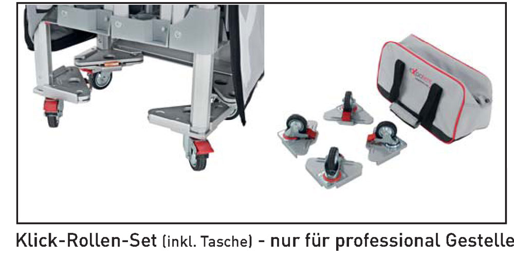 4er Set Klick-Transportrollen f&amp;#252;r Professional