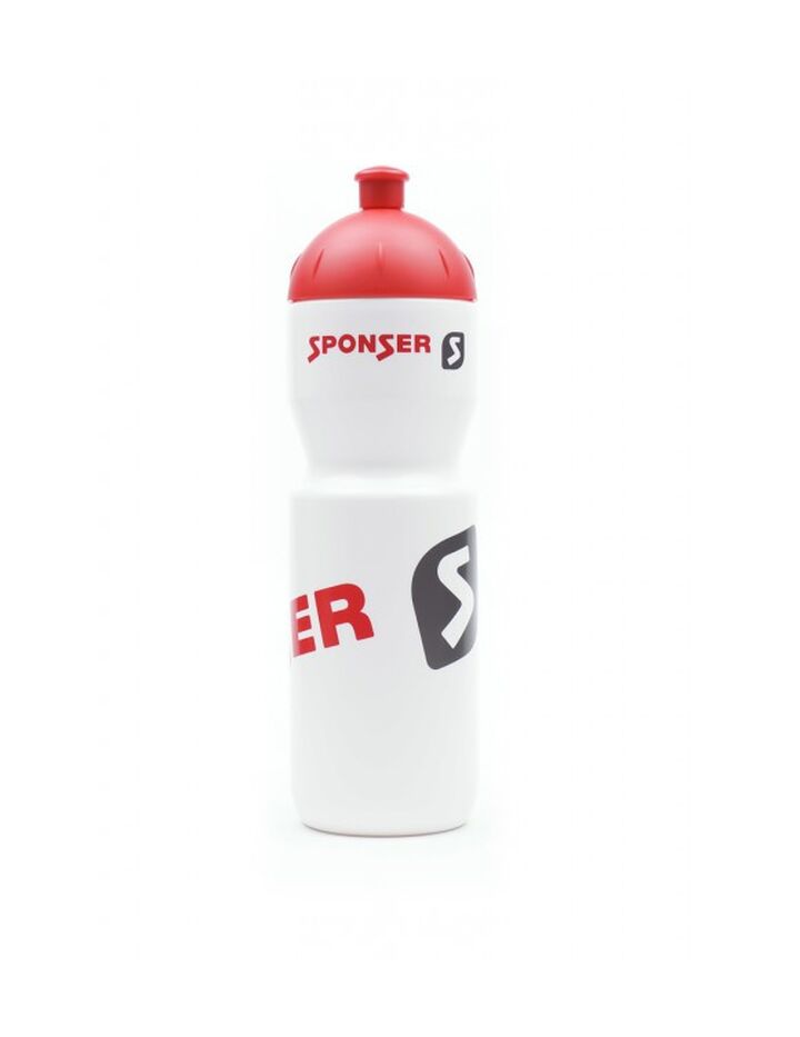 Bidon 750ml Sponser weiss/rot